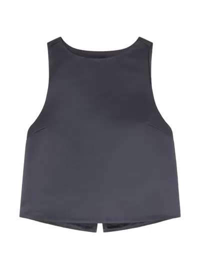 Ganni Self-tie Tank Top In Blue