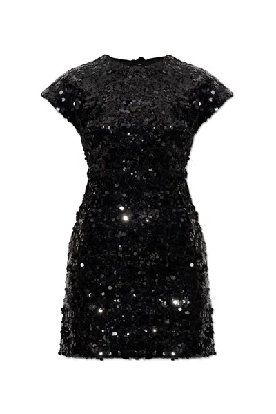 Ganni Sequin Dress In Black