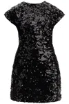 Ganni Sequined Velvet Mini Dress
