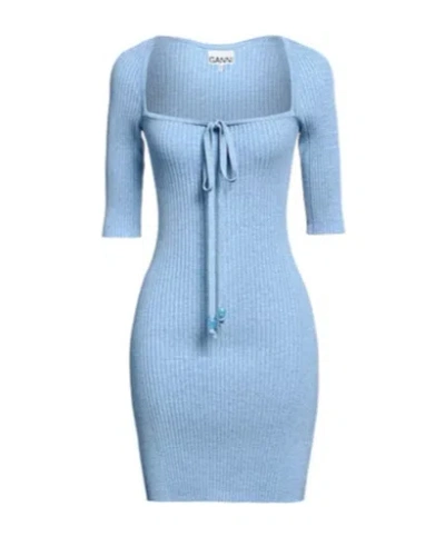 Ganni Sheath Dresses In Blue