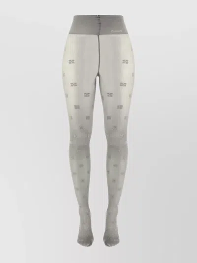 Ganni Sheer Patterned Tights Elastic Waistband