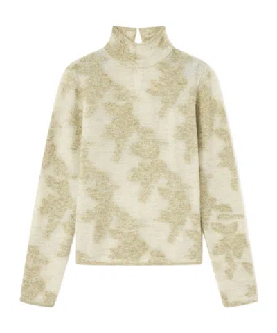 GANNI GANNI SHEER TURTLENECK PULLOVER