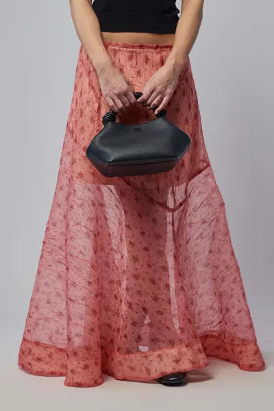 Ganni Shibori Organza Fluid Skirt In Multi
