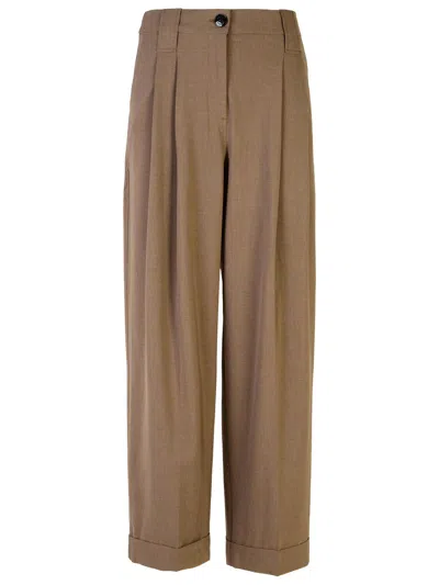 GANNI SHIITAKE VISCOSE BLEND PANTS