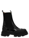 Ganni Shiny Ankle Boots Boots, Ankle Boots Black In Black