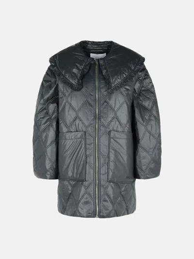 Ganni 'shiny' Black Nylon Jacket
