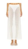 Ganni Shiny Pointelle Knit Skirt