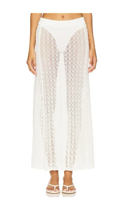 GANNI SHINY POINTELLE LONG SKIRT
