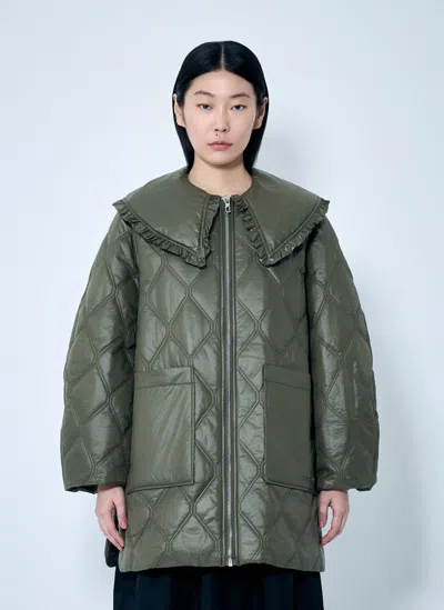 GANNI SHINY QUILT JACKET