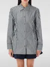 Ganni "oversized Striped In Schwarz