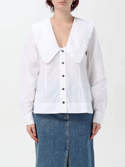 GANNI SHIRT GANNI WOMAN COLOR WHITE,F81142001