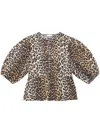 Ganni Leopard Cotton Shirt