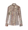 Ganni Shirt With Animalier Print In Multicolour