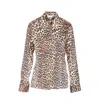 Ganni Shirt With Animalier Print In Multicolour
