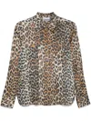 Ganni Shirt With Animalier Print In Multicolour