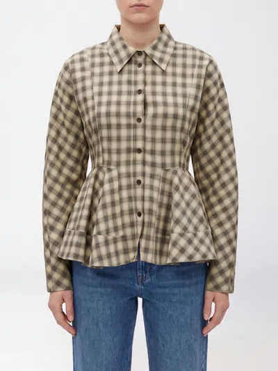 Ganni Shirt Woman Color Grey In Multi
