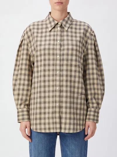 Ganni Shirt Woman Color Grey In Neutral