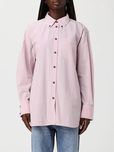 Ganni Shirt Woman  In Pink