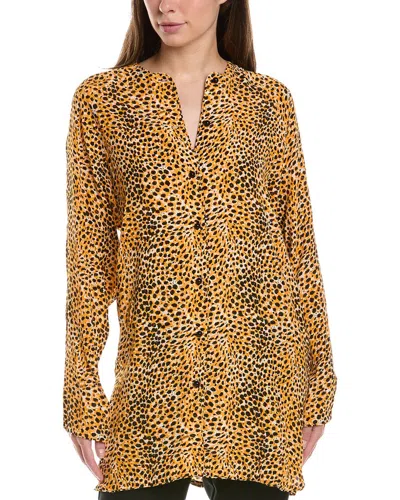 Ganni Shirtdress In Orange