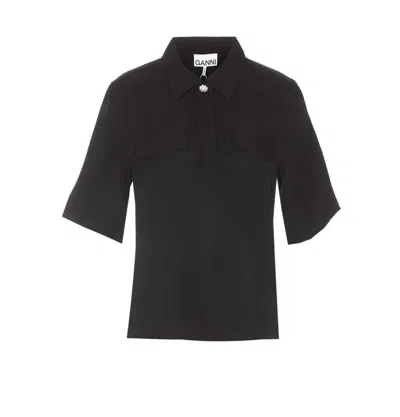 Ganni Shirts In Black