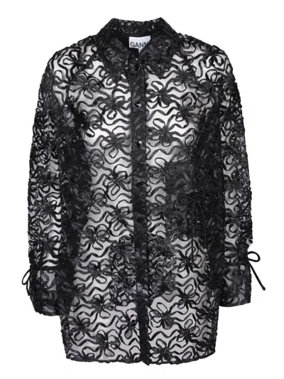 Ganni Shirts In Black