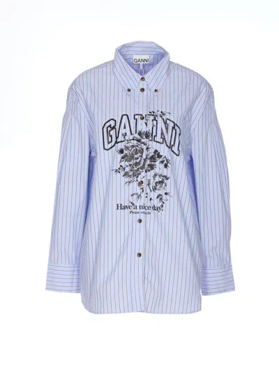 Ganni Shirts In Blue