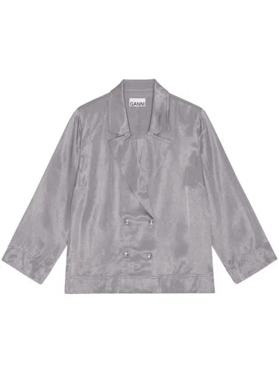 Ganni Shirts In Frostgray