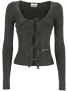 Ganni Tie String Top In Multicolour