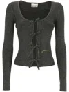 Ganni Tie String Top In Multicolour