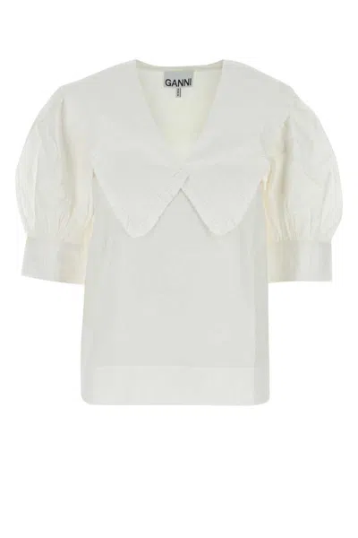 Ganni Shirts In White