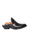 Ganni Leather Mules In Black