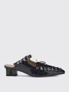 Ganni Oleatex Laced Mules In Black