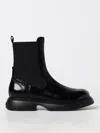 Ganni Womens Patent Faux Leather Black Pull On Chelsea Boots Uk7 In Black