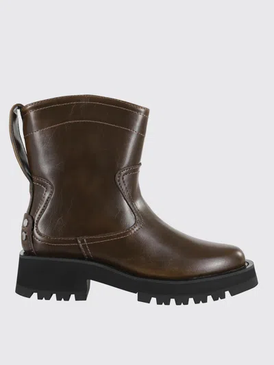 Ganni Shoes  Woman Color Olive In Brown