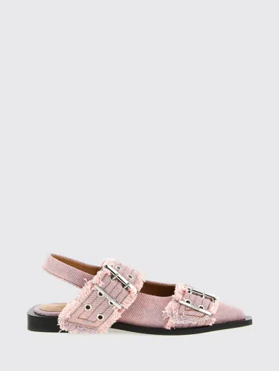 Ganni Ballet Flat  Woman Color Pink