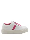 GANNI SHOKING PINK LOW TOP SNEAKERS