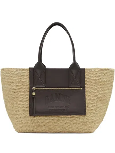 GANNI GANNI SHOPPER RAFFIA