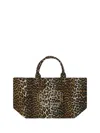 Ganni Shopper Xxl Print In Multicolour