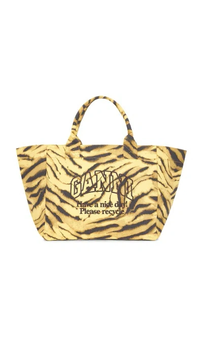 GANNI SHOPPER XXL POCKET PRINT TOTE BAG