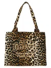 Ganni Women Large Easy Shopping Tote Bag In Animal Print