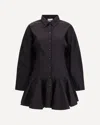 Ganni Women Short Chemisier Dress In Black