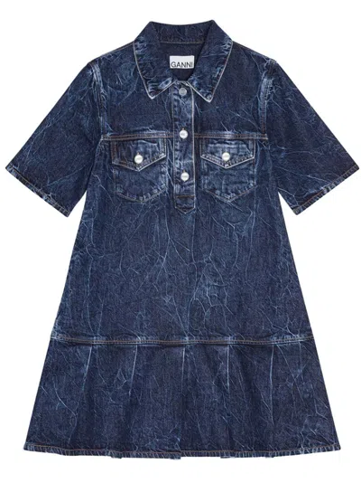 GANNI SHORT DRESS IN DENIM GANNI
