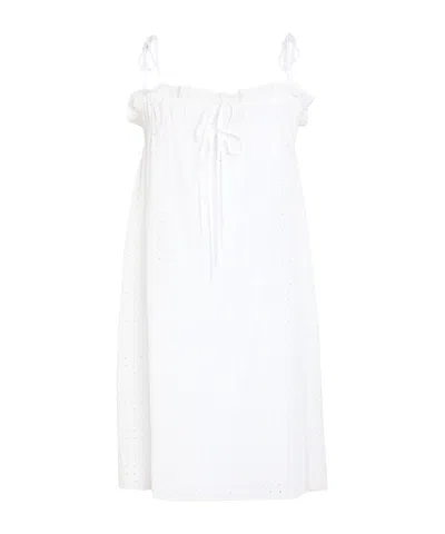 Ganni Short Dress In White