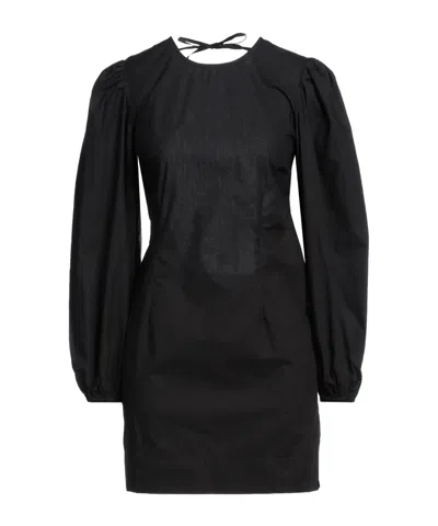 Ganni Short Dresses In Black