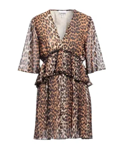 Ganni Short Dresses In Multi