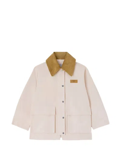 Ganni Short Jacket In Powder