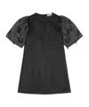 Ganni Woman Mini Dress Black Size 4 Recycled Polyester In Black