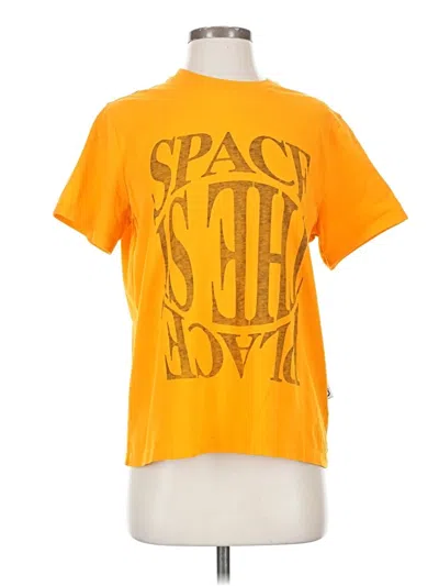 Pre-owned Ganni Short Sleeve T-shirt In Orange