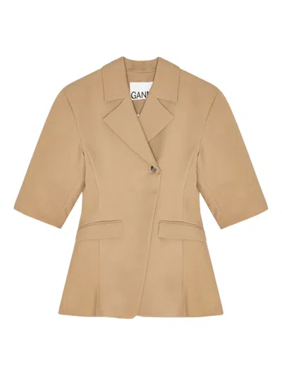 Ganni Blazer Mit Kurzen Ärmeln