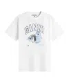 Ganni Basic Jersey Duckie Relaxed T-shirt In White